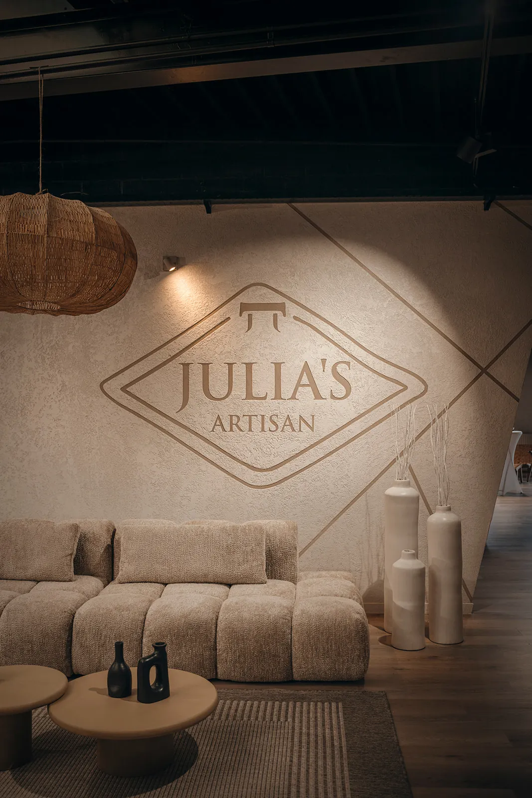 De showroom van Julia's Artisan in Hasselt