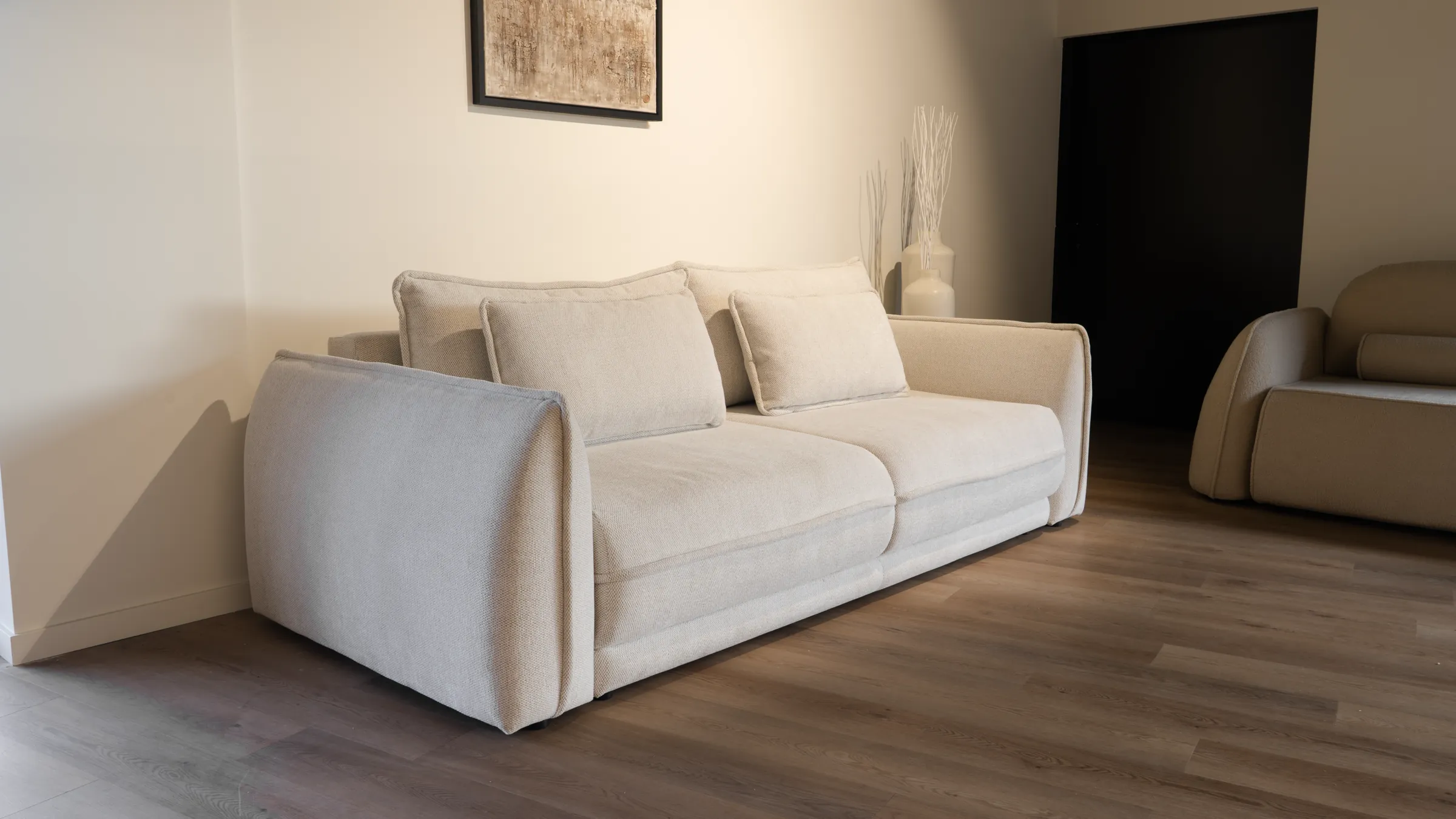 Crèmekleurige sofa op maat